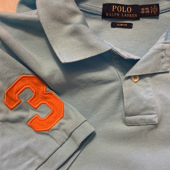 Great Condition Slim Fit Ralph Lauren Big Horse Polo Shirt size XL(18-20) - Picture 6 of 8